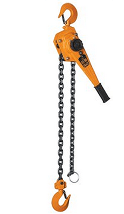 Magna Lifting Products Lever Hoist with sturdy chain for material handling, designed for lifting heavy loads safely