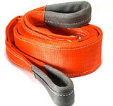WiscoLift 2-ply tow strap 40000 lbs heavy-duty orange towing rope with reinforced loop ends