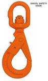Orange swivel safety hook for 3/8 inch winch cable by Wrecker Supply USA