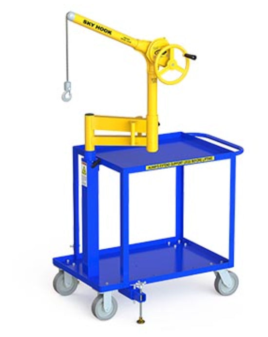 Ergonomic Lifting Device, Chain Sky Hook w/Mobile Cart Base and Articulating Arm - WiscoLift, Inc.