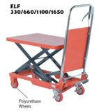 Light Duty Portable Lift Table, 36" Travel, Capacities 330-1650 Lbs - WiscoLift, Inc.