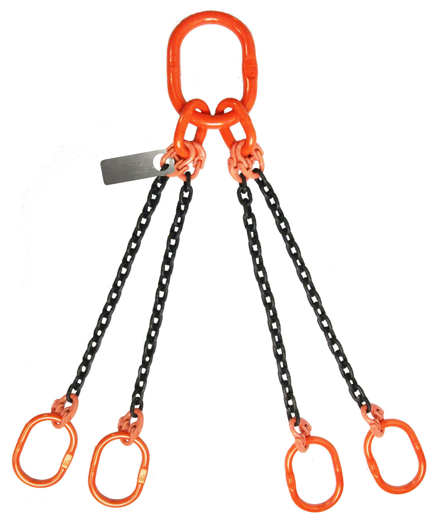 Grade 100 Chain Sling, 4-Leg Chain Sling