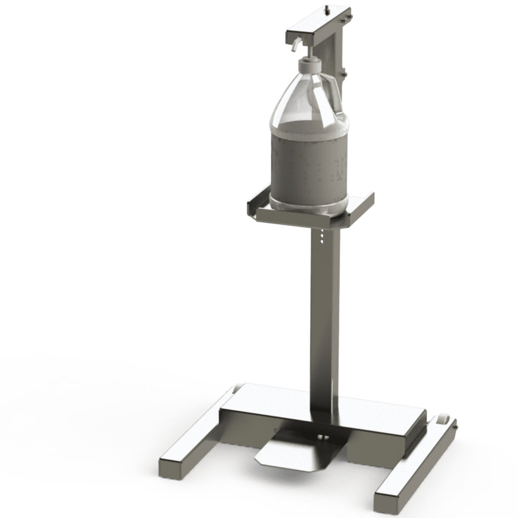 Stainless Steel Foot Operated Hand Sanitizer Dispenser - WiscoLift, Inc.