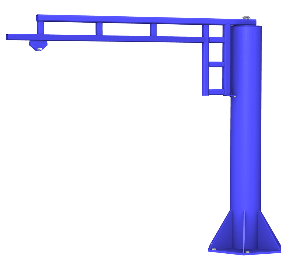 Free Standing Work Station Jib Crane, Cap 250 Lbs, 360 Deg. Rotation - WiscoLift, Inc.