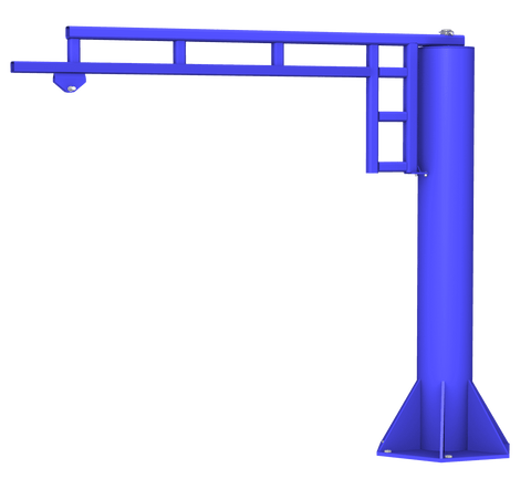 Free Standing Work Station Jib Crane, Cap 150 Lbs 360 Deg. Rotation - WiscoLift, Inc.