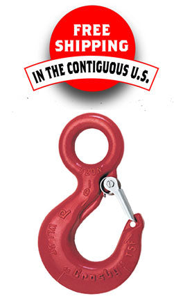 Crosby 5 ton S320N Carbon Eye Hook with Latch (3 left in stock) - WiscoLift, Inc.