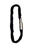 WiscoLift endless round slings for lifting in black with product label attached