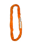 WiscoLift orange endless round slings for lifting with durable fabric and stitched label