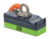 Industrial Magnetics FXE Lift heavy duty material handling magnet with metal handle and green base