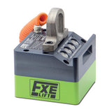 Industrial Magnetics FXE Series 100 lifting magnet with green and black body and orange coil cable