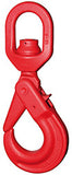 Pewag red hoist hook with Grade 80 safety swivel hook for secure lifting and crane operations