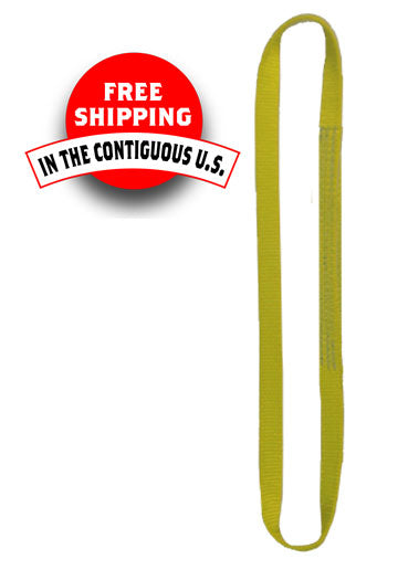 WiscoLift heavy duty rock lifting strap yellow rock handling sling with free shipping in the US