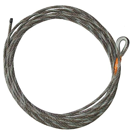 Wrecker Supply USA heavy duty winch cable no hook steel wire rope looped end