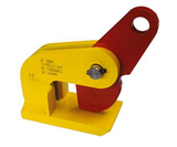 Terrier industrial plate clamps for metal sheets in yellow and red heavy-duty lifting clamp