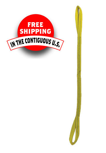 WiscoLift rock moving sling for heavy loads yellow web sling with free shipping in the contiguous U.S.