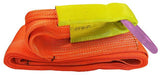 WiscoLift recovery straps rolled up with orange and yellow durable nylon material for towing and lifting