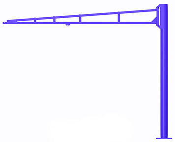 Tool Solutions Free Standing Jib Crane, Capacity 150 Lbs, 200 Deg. Rotation - WiscoLift, Inc.