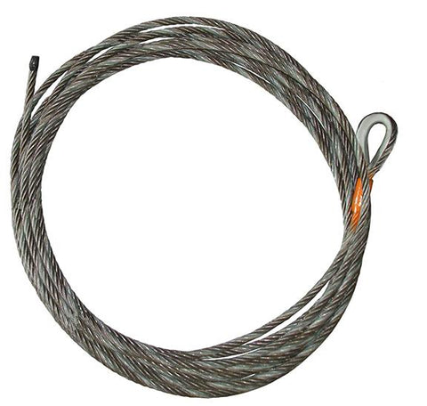 WiscoLift steel winch cable no hook coiled and ready for heavy-duty lifting applications
