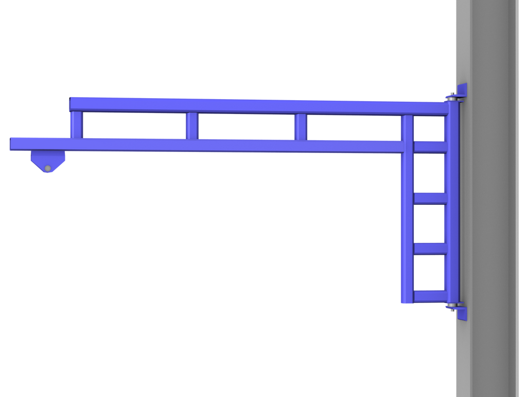 Wall Cantilever Workstation Jib Crane, Capacity 250 Lb, 200 Deg. Rotation - WiscoLift, Inc.